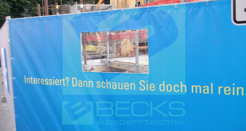 werbung bauzaun becks absperrtechnik 5