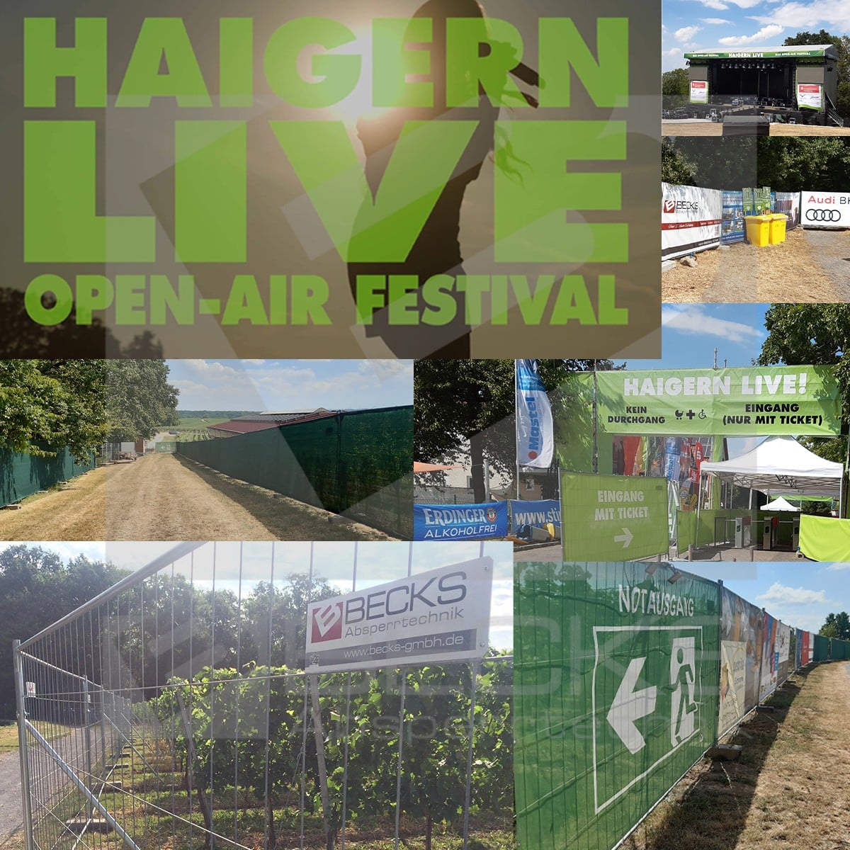 Bauzaun und Absperrgitter Sponsoring für HAIGERN Live 2022 